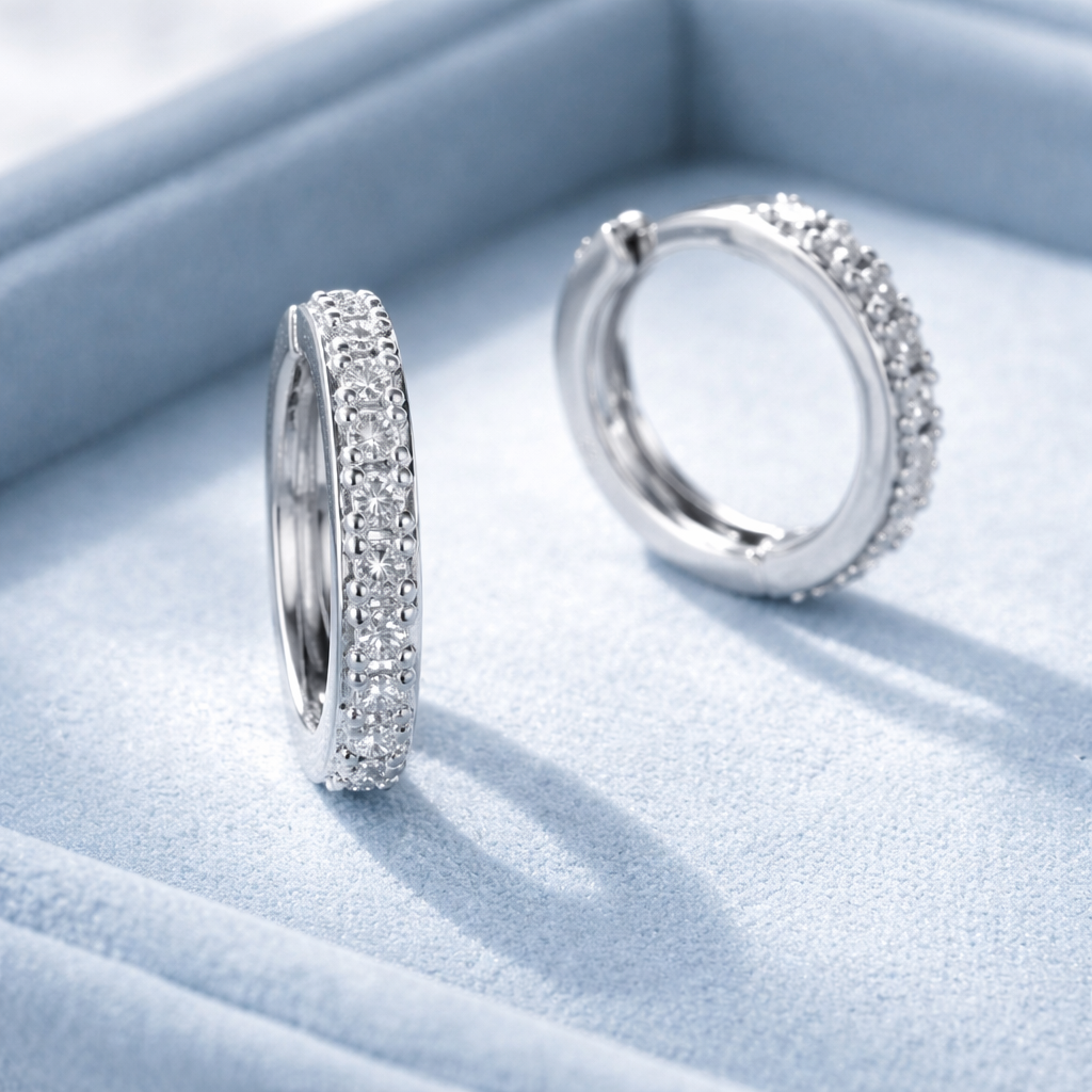 Silver Huggies Hoop Earrings