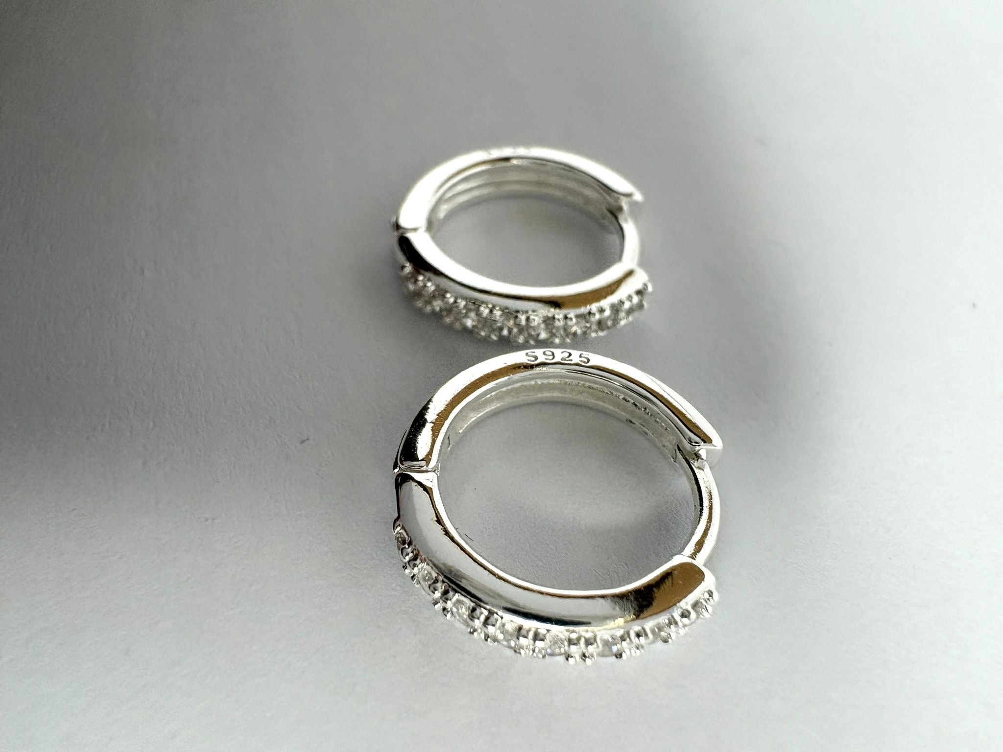 Silver Huggies Hoop Earrings