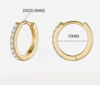 Gold Huggies Hoop Earrings