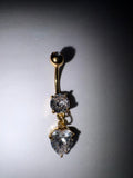 Gold Heart Belly Bar