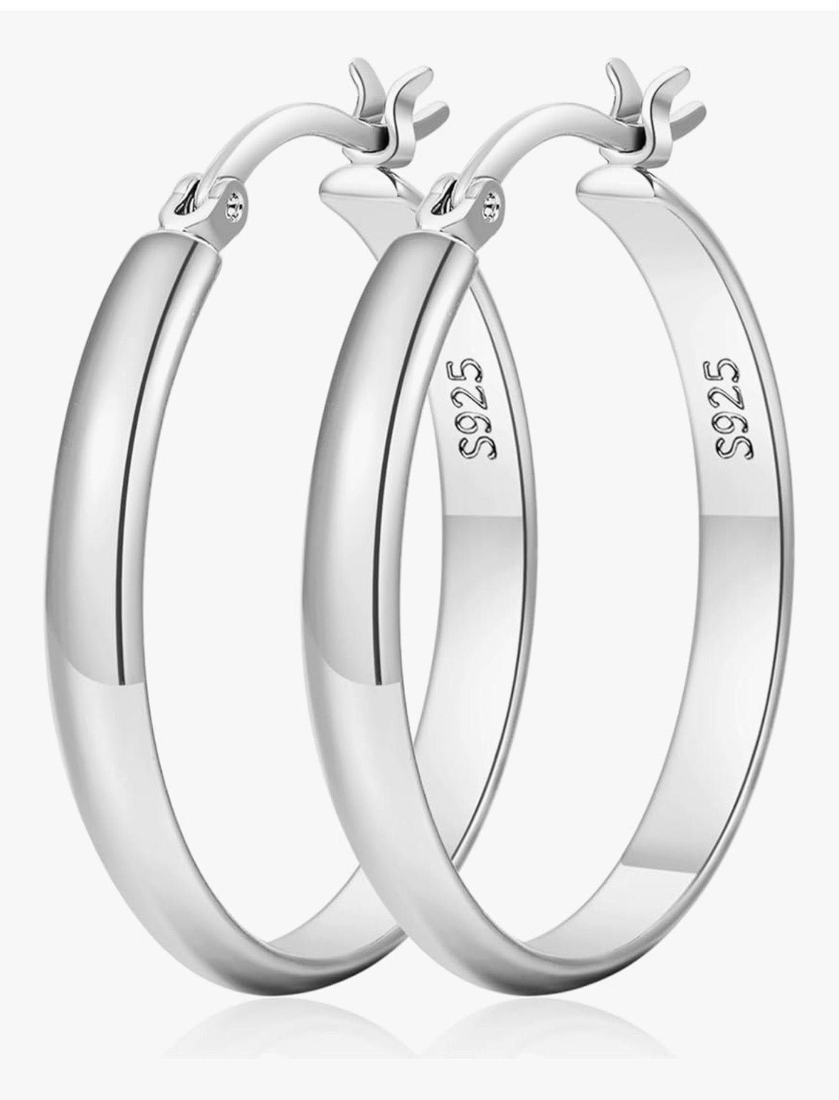 Style2: Silver Hoop Earrings