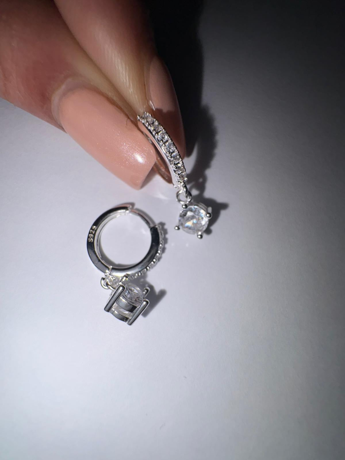 Silver Huggies Hoop Earrings