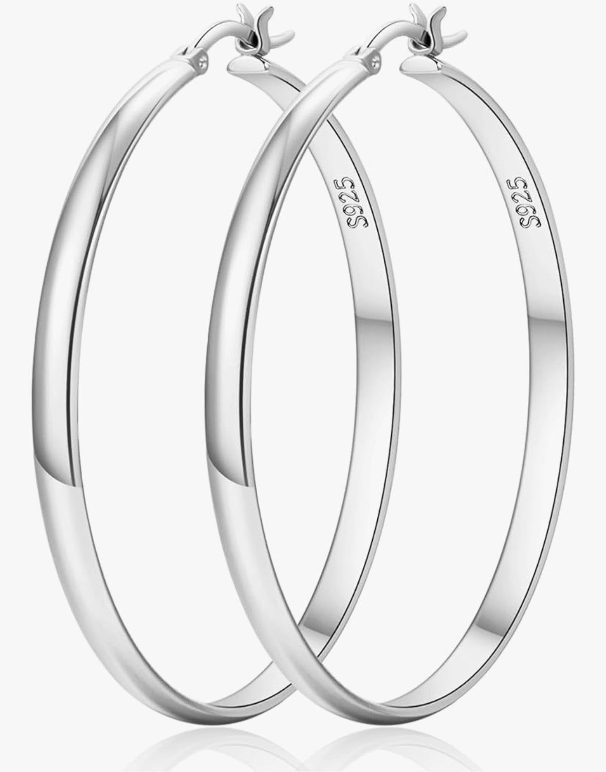 Style2: Silver Hoop Earrings