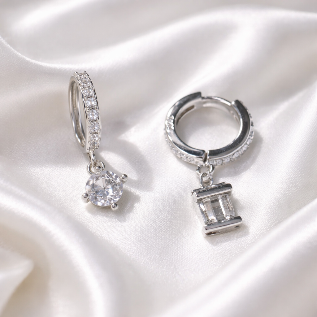 Silver Huggies Hoop Earrings