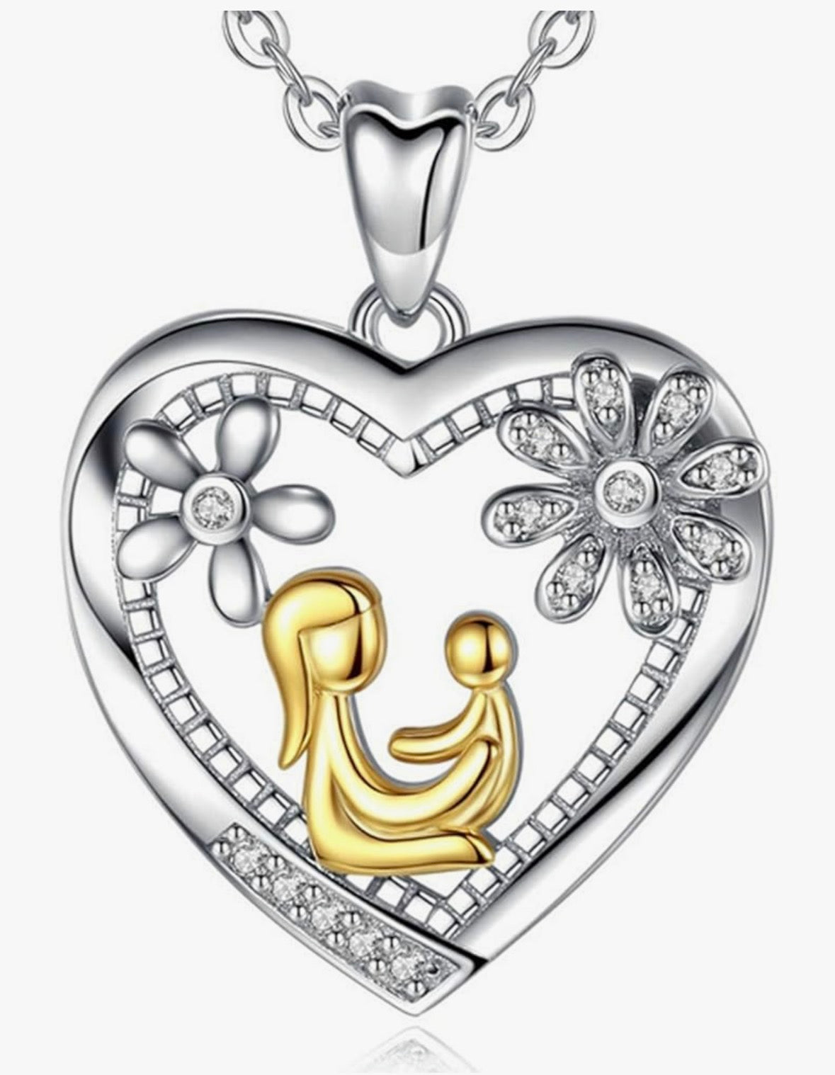 Mum/Daughter/Son Heart Necklace