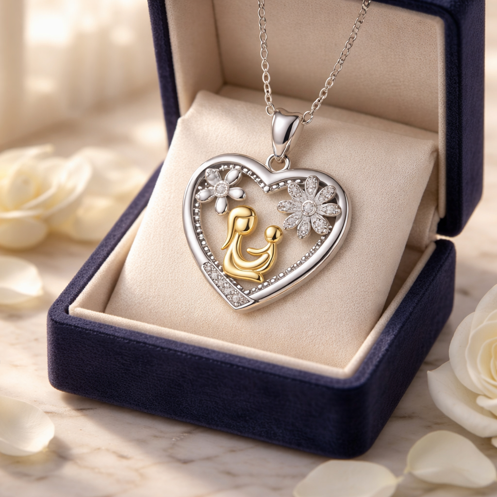 Mum/Daughter/Son Heart Necklace