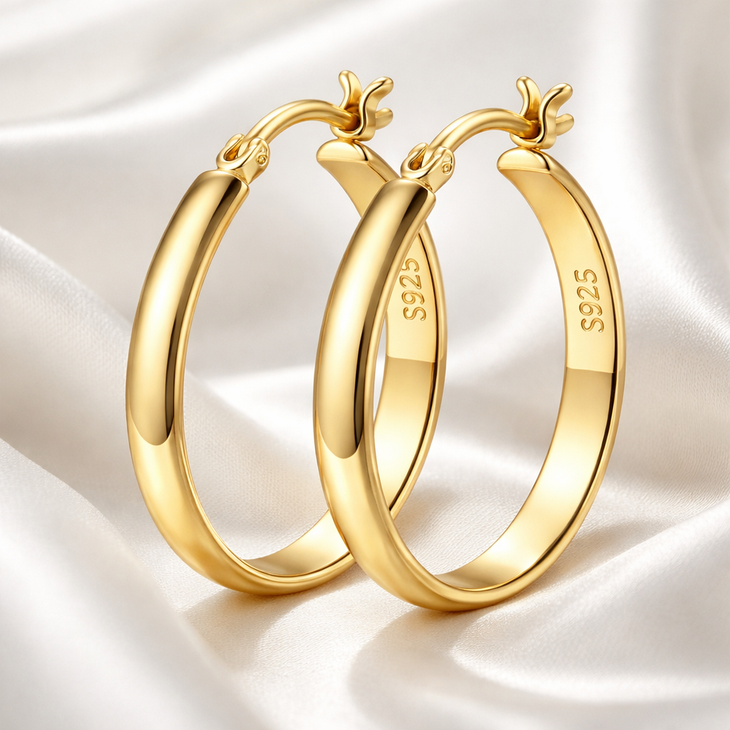 Style2: Gold Hoop Earrings