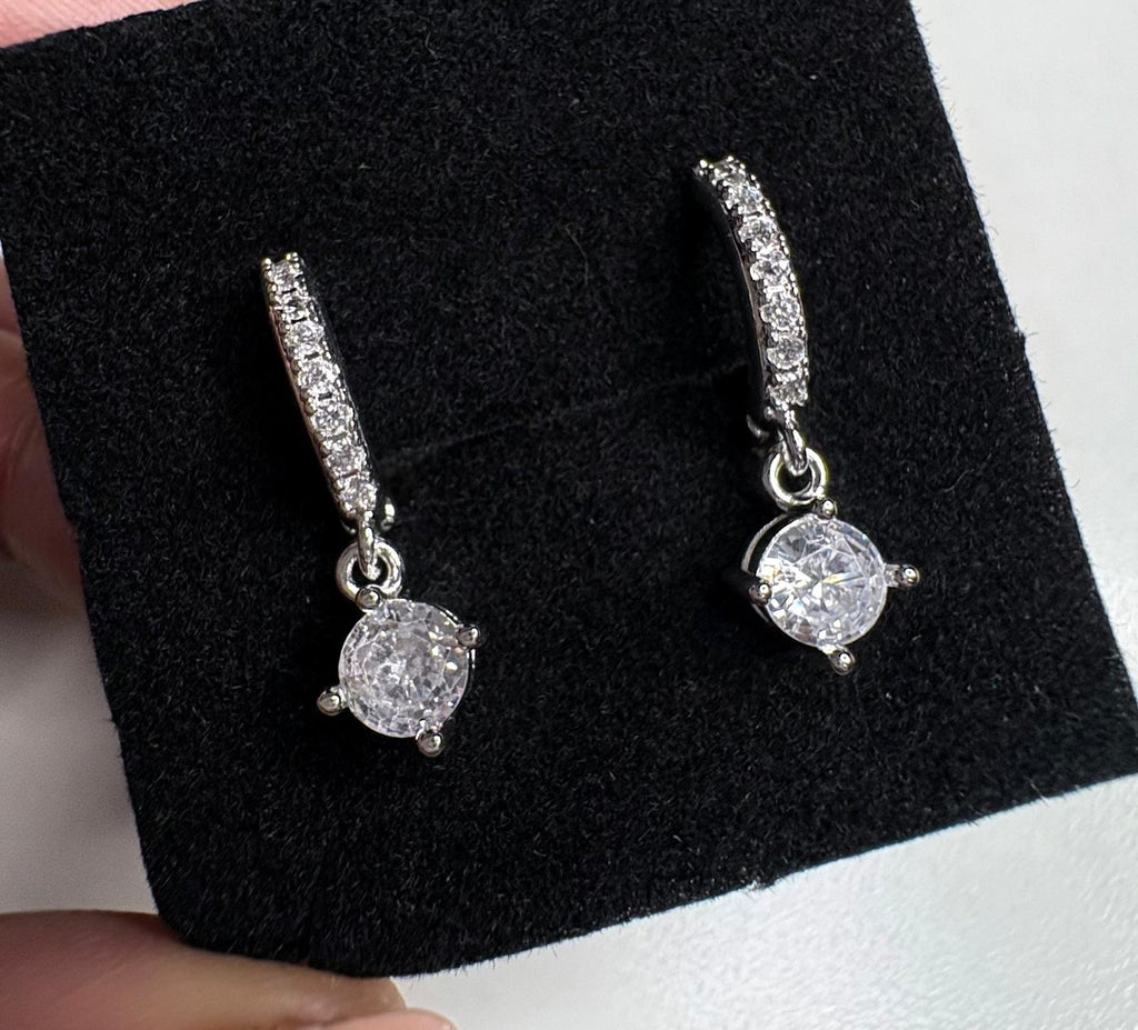 Silver Huggies Hoop Earrings