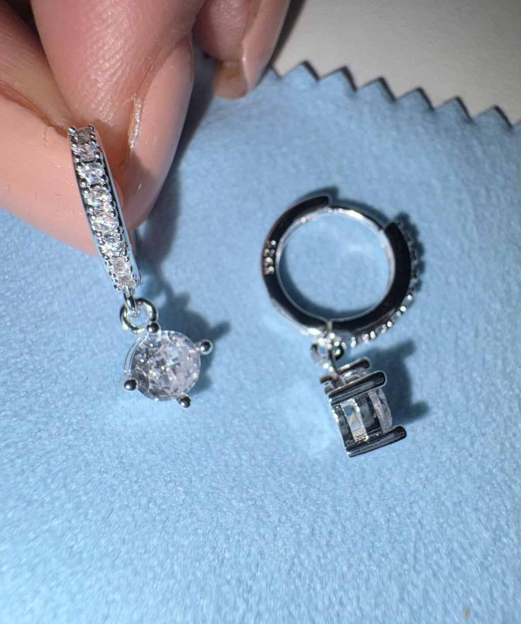 Silver Huggies Hoop Earrings